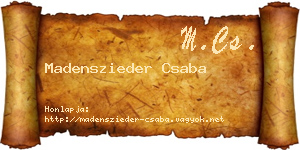 Madenszieder Csaba névjegykártya